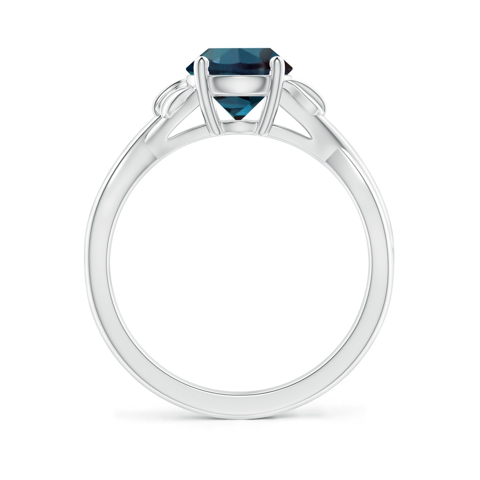 7mm Labgrown Nature Inspired Lab-Grown Alexandrite Crossover Ring with Leaf Motifs in 18K White Gold side 199