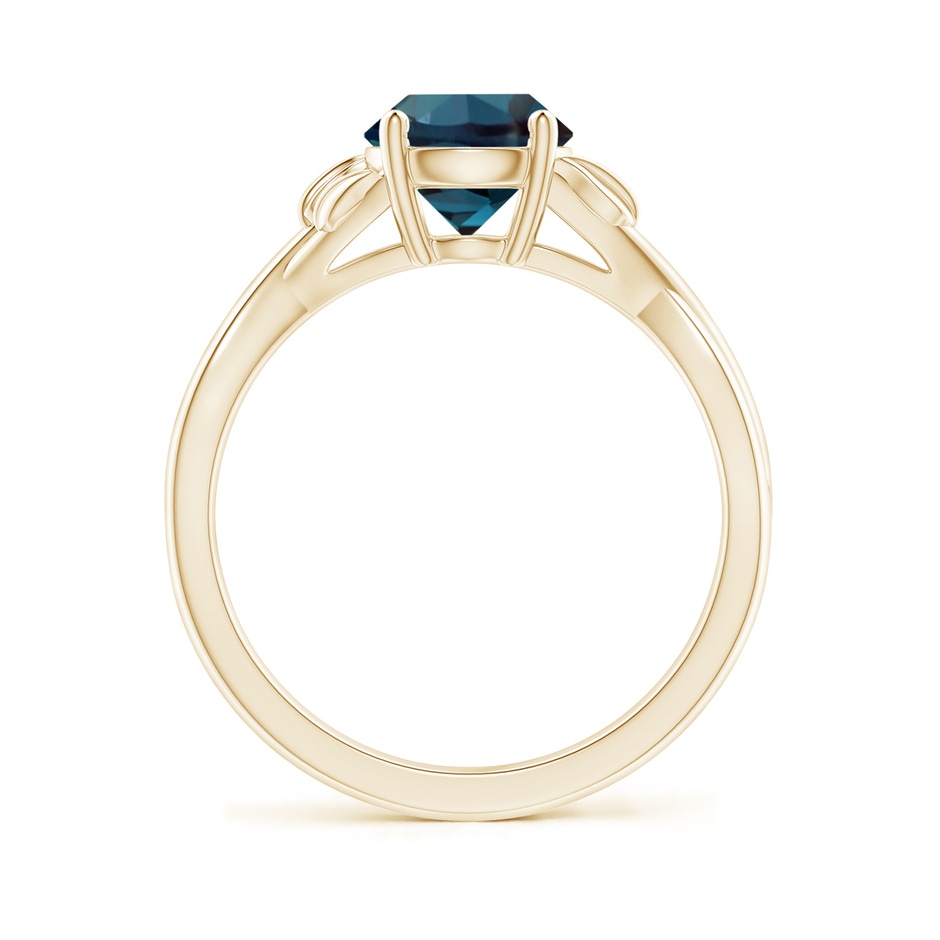 7mm Labgrown Nature Inspired Lab-Grown Alexandrite Crossover Ring with Leaf Motifs in 18K Yellow Gold side 199
