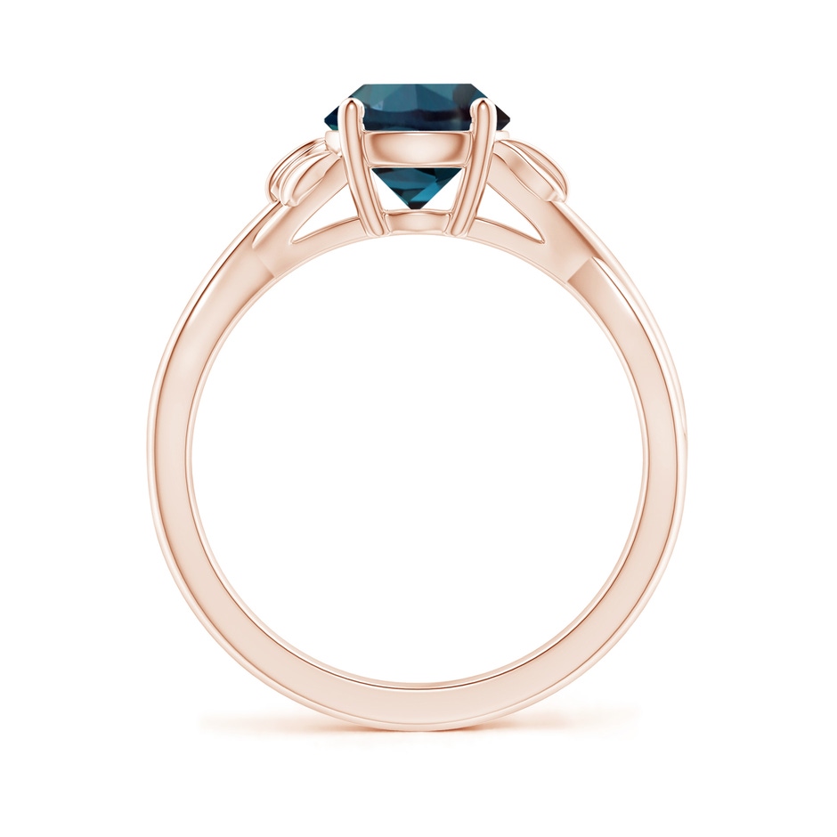 7mm Labgrown Nature Inspired Lab-Grown Alexandrite Crossover Ring with Leaf Motifs in Rose Gold side 199