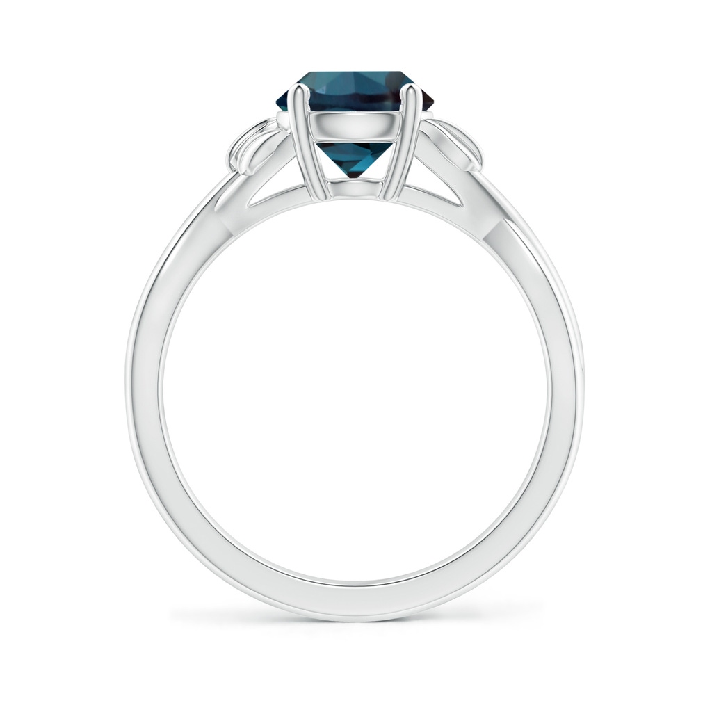 7mm Labgrown Nature Inspired Lab-Grown Alexandrite Crossover Ring with Leaf Motifs in White Gold - side 199