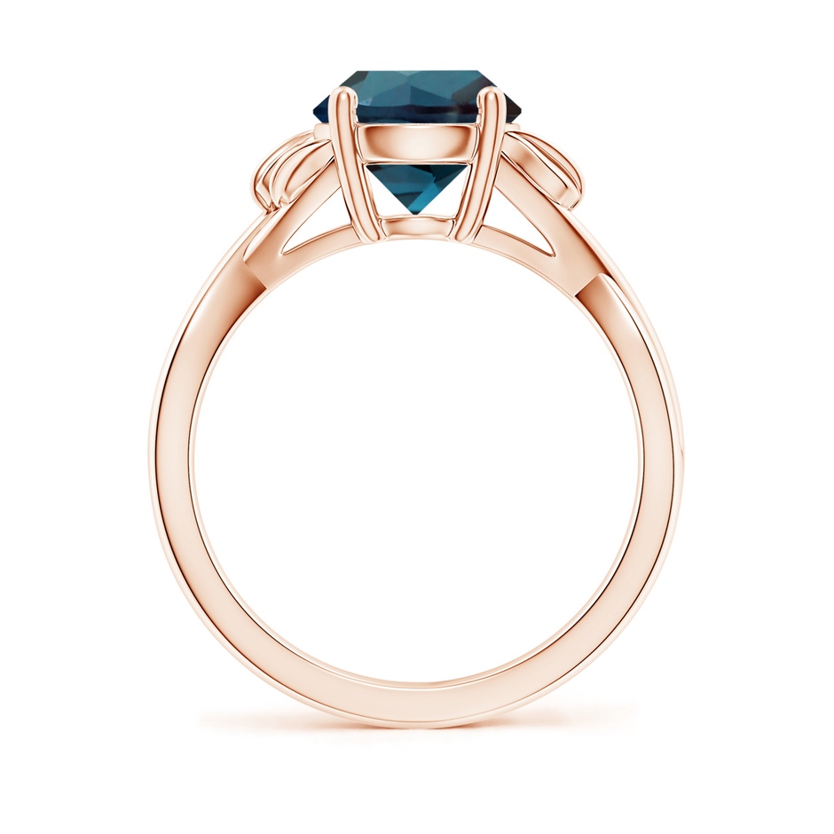 8mm Labgrown Nature Inspired Lab-Grown Alexandrite Crossover Ring with Leaf Motifs in Rose Gold side 199