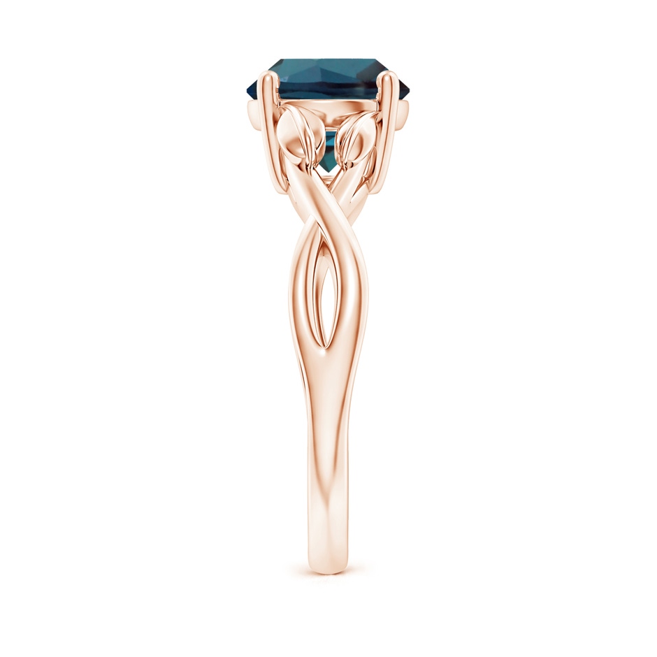 8mm Labgrown Nature Inspired Lab-Grown Alexandrite Crossover Ring with Leaf Motifs in Rose Gold side 299