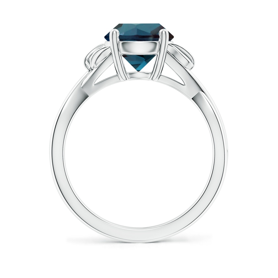 8mm Labgrown Nature Inspired Lab-Grown Alexandrite Crossover Ring with Leaf Motifs in White Gold side 199
