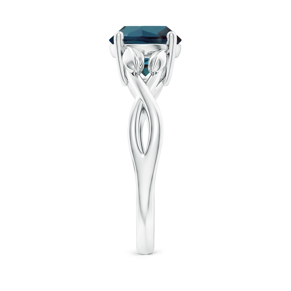 8mm Labgrown Nature Inspired Lab-Grown Alexandrite Crossover Ring with Leaf Motifs in White Gold side 299
