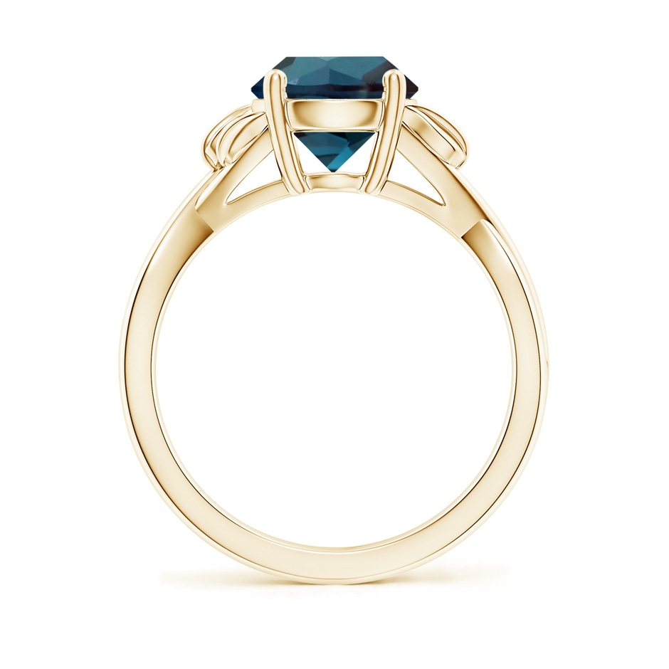 8mm Labgrown Nature Inspired Lab-Grown Alexandrite Crossover Ring with Leaf Motifs in Yellow Gold side 199