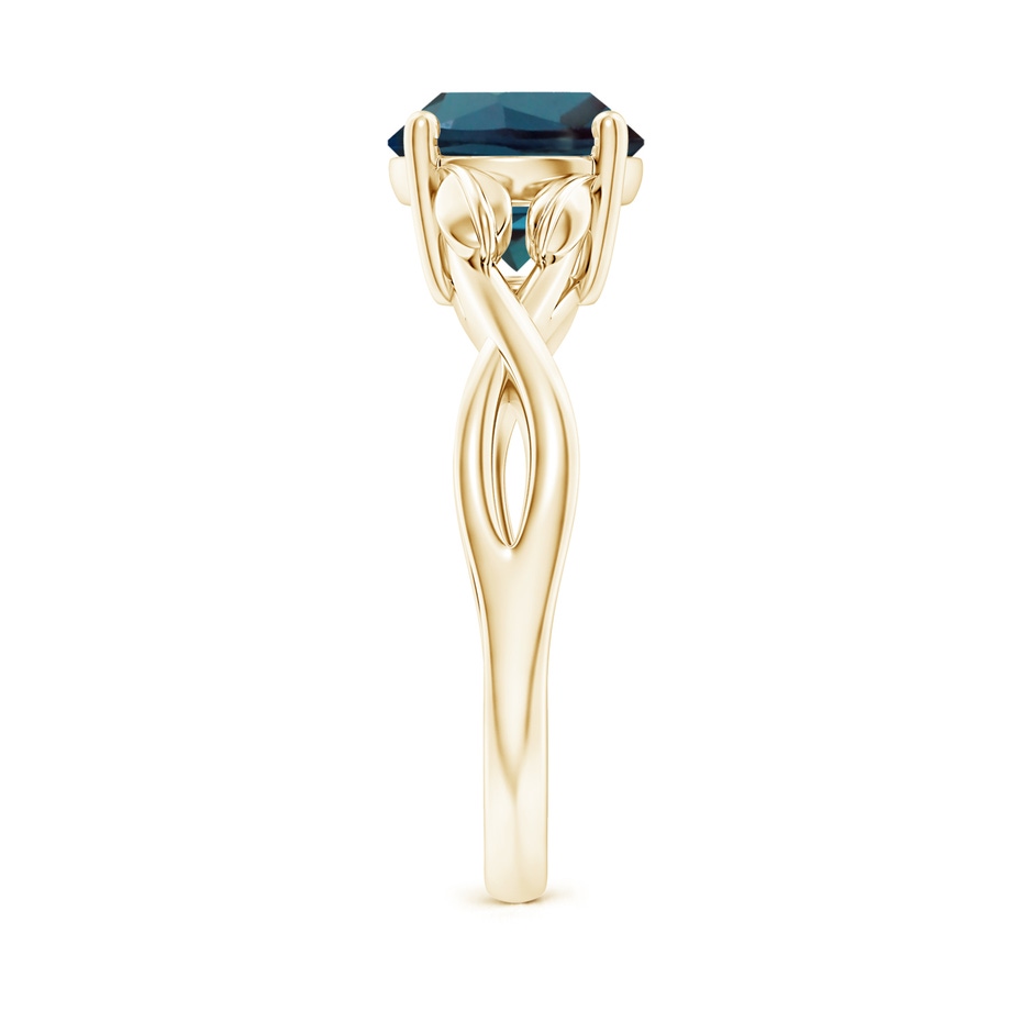 8mm Labgrown Nature Inspired Lab-Grown Alexandrite Crossover Ring with Leaf Motifs in Yellow Gold side 299