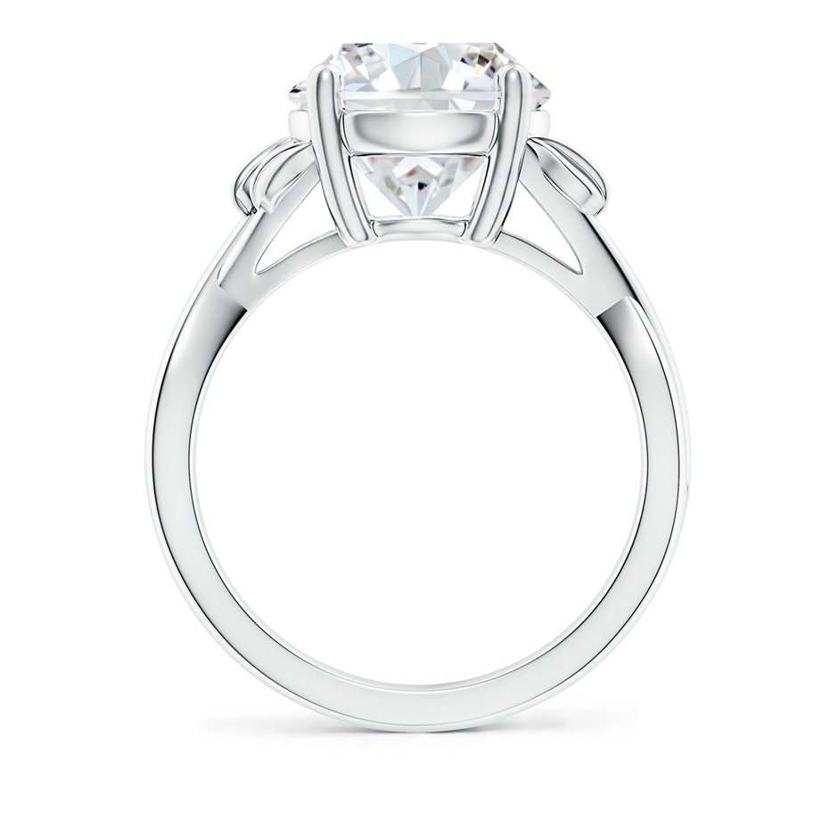 10.1mm FGVS Lab-Grown Nature Inspired Diamond Crossover Ring with Leaf Motifs in P950 Platinum side 199