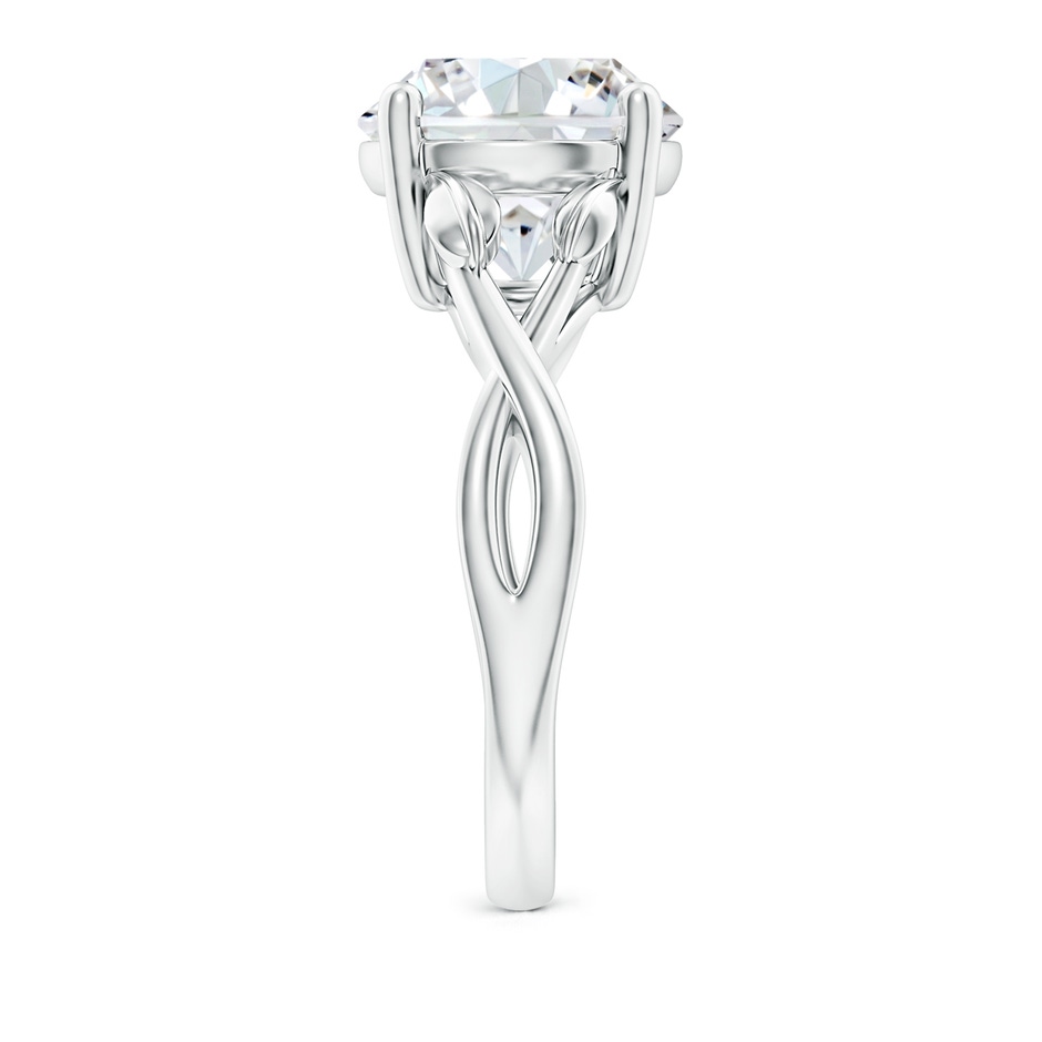 10.1mm FGVS Lab-Grown Nature Inspired Diamond Crossover Ring with Leaf Motifs in P950 Platinum side 299