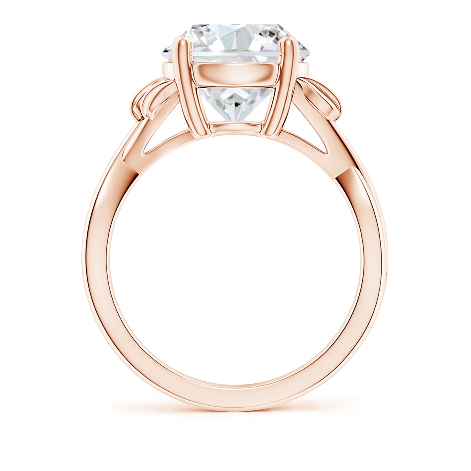 10.1mm FGVS Lab-Grown Nature Inspired Diamond Crossover Ring with Leaf Motifs in Rose Gold side 199