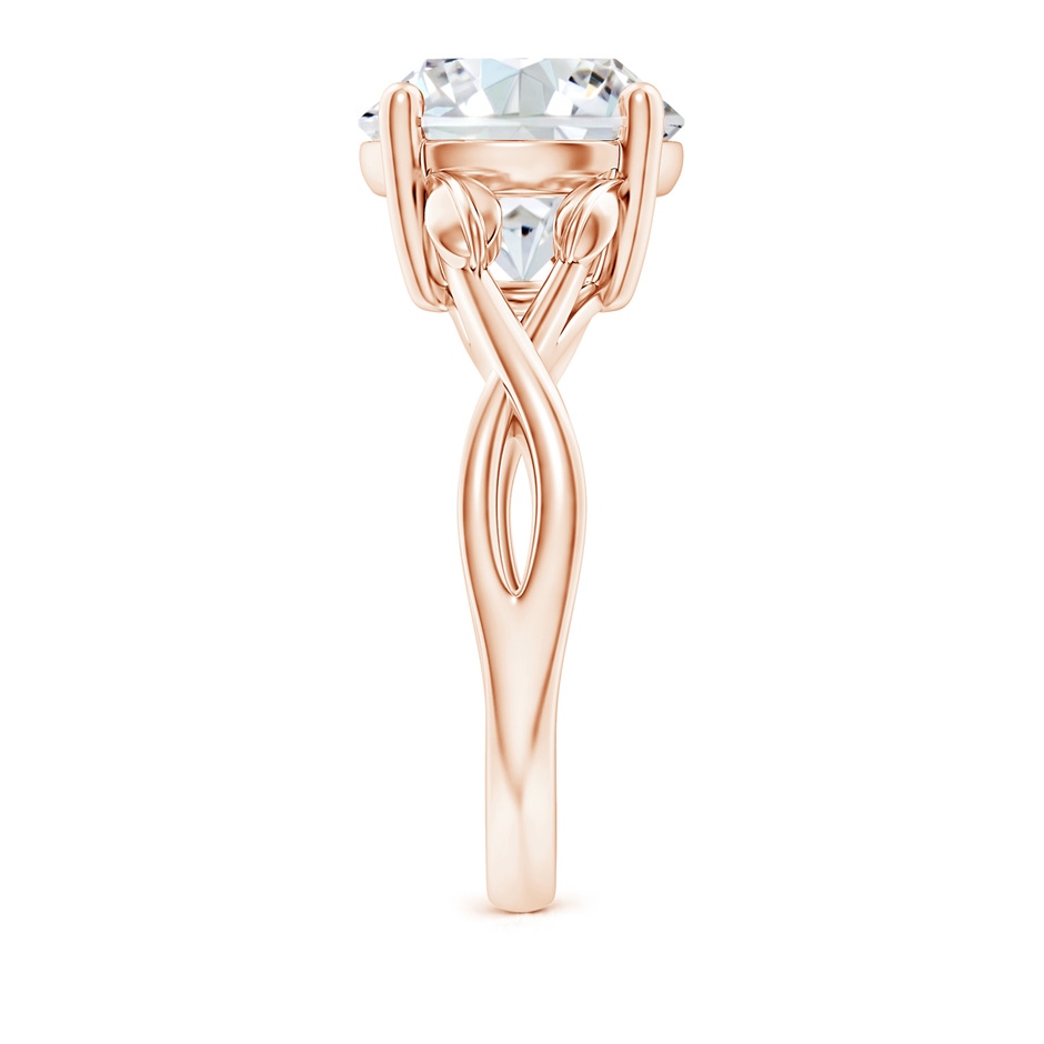 10.1mm FGVS Lab-Grown Nature Inspired Diamond Crossover Ring with Leaf Motifs in Rose Gold side 299