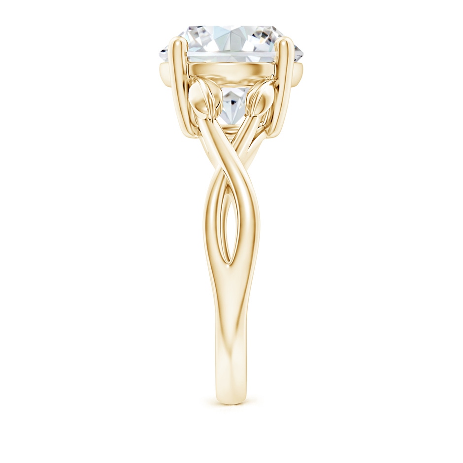 10.1mm FGVS Lab-Grown Nature Inspired Diamond Crossover Ring with Leaf Motifs in Yellow Gold side 299