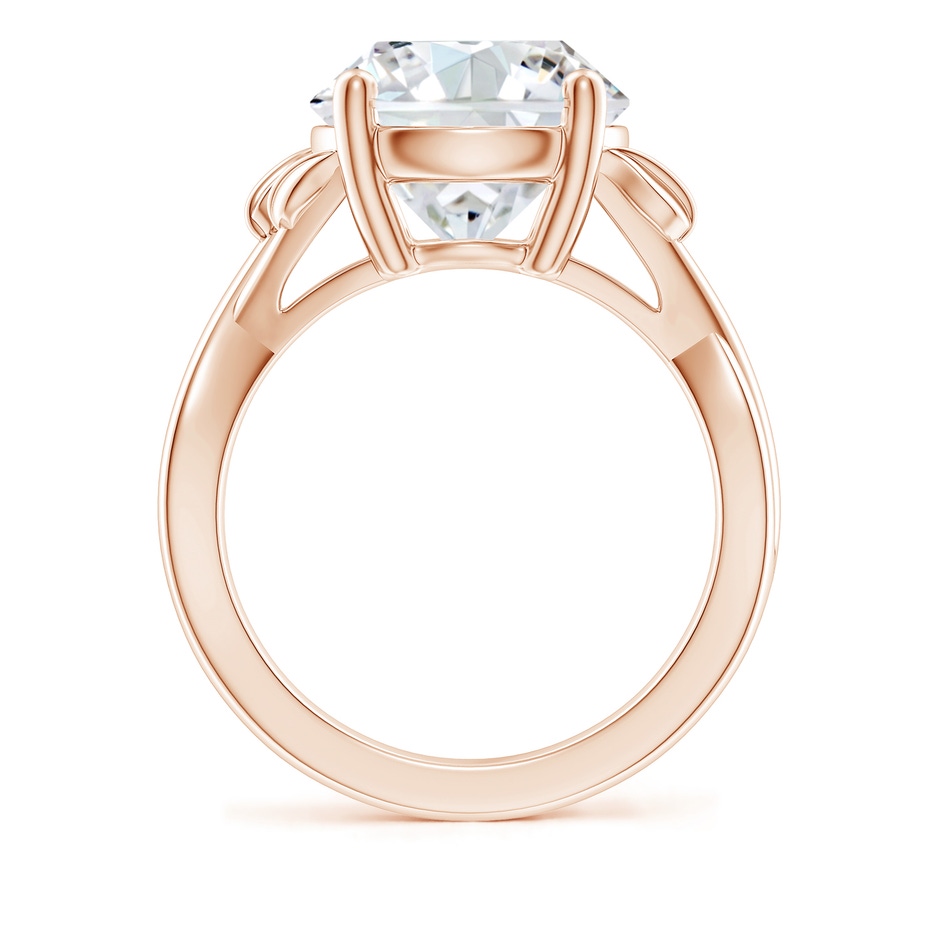11.1mm FGVS Lab-Grown Nature Inspired Diamond Crossover Ring with Leaf Motifs in Rose Gold side 199