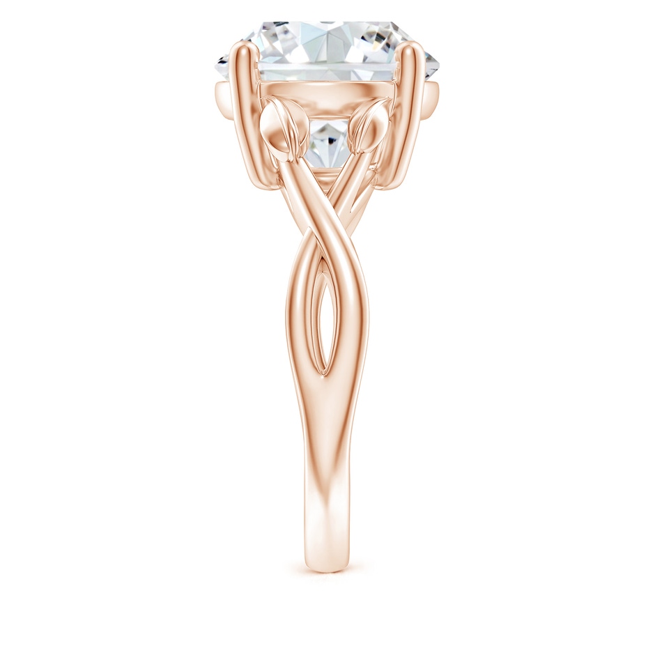 11.1mm FGVS Lab-Grown Nature Inspired Diamond Crossover Ring with Leaf Motifs in Rose Gold side 299