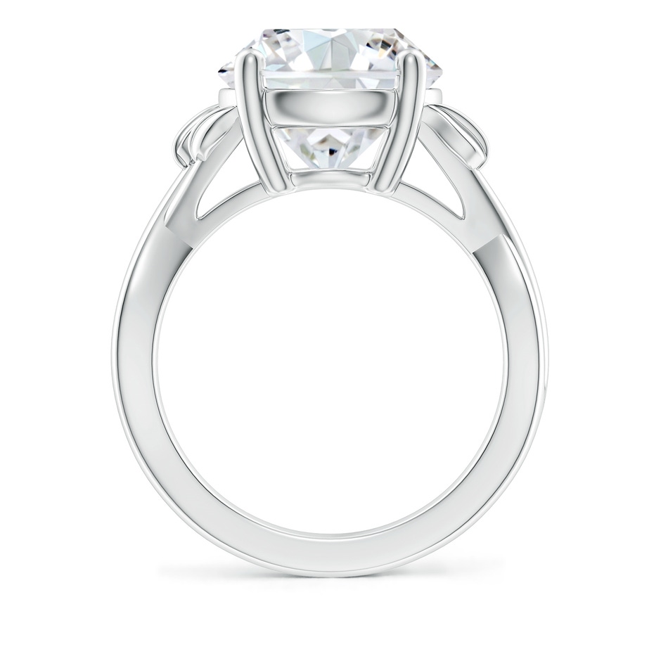 11.1mm FGVS Lab-Grown Nature Inspired Diamond Crossover Ring with Leaf Motifs in White Gold side 199