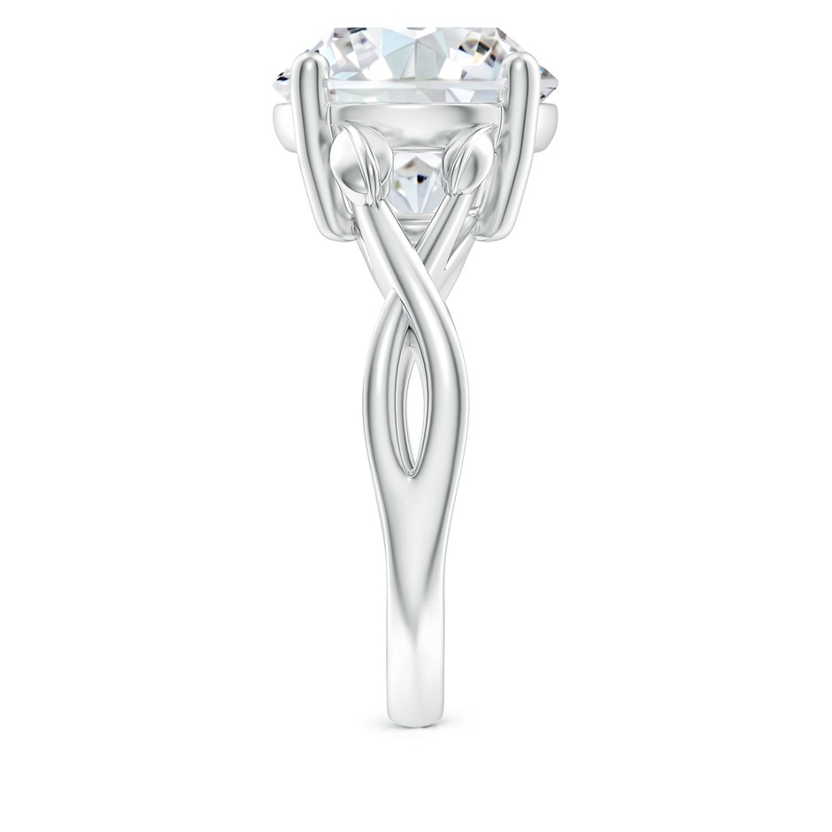 11.1mm FGVS Lab-Grown Nature Inspired Diamond Crossover Ring with Leaf Motifs in White Gold side 299