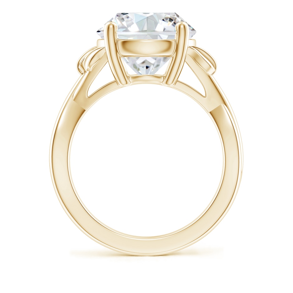 11.1mm FGVS Lab-Grown Nature Inspired Diamond Crossover Ring with Leaf Motifs in Yellow Gold side 199