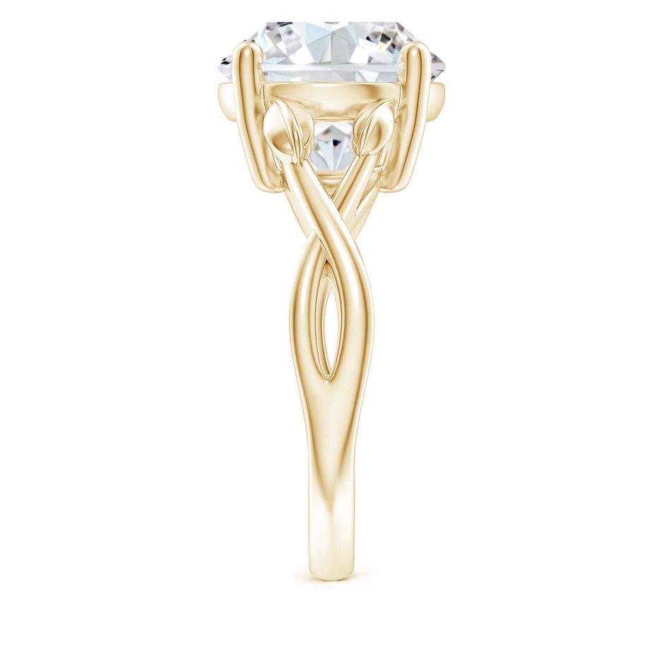 11.1mm FGVS Lab-Grown Nature Inspired Diamond Crossover Ring with Leaf Motifs in Yellow Gold side 299