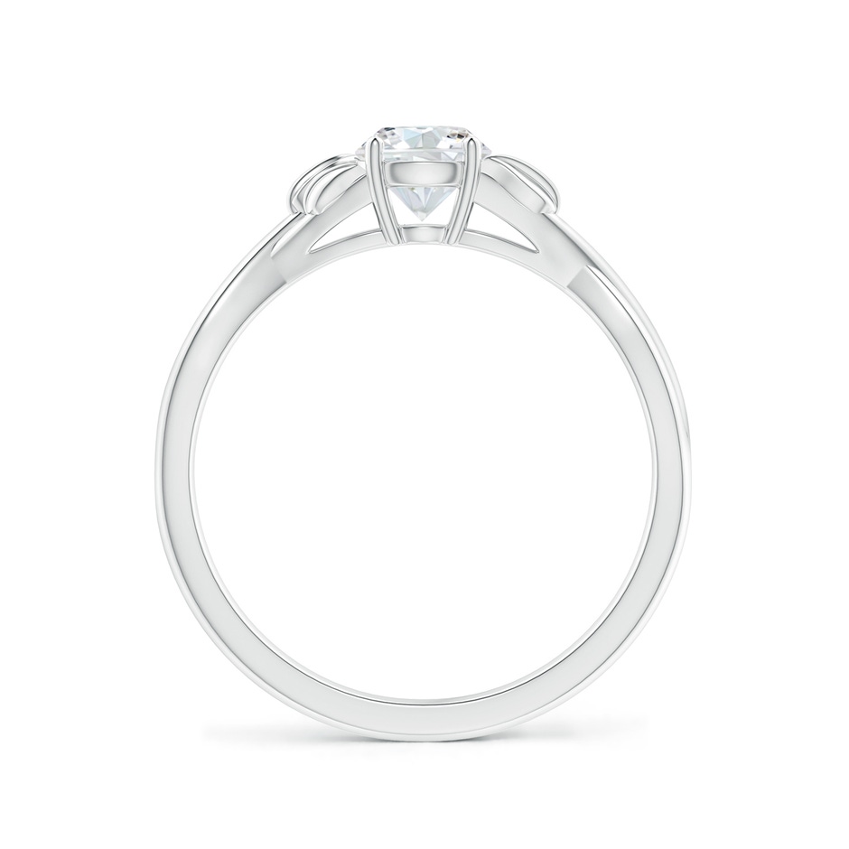 5.1mm FGVS Lab-Grown Nature Inspired Diamond Crossover Ring with Leaf Motifs in P950 Platinum side 199