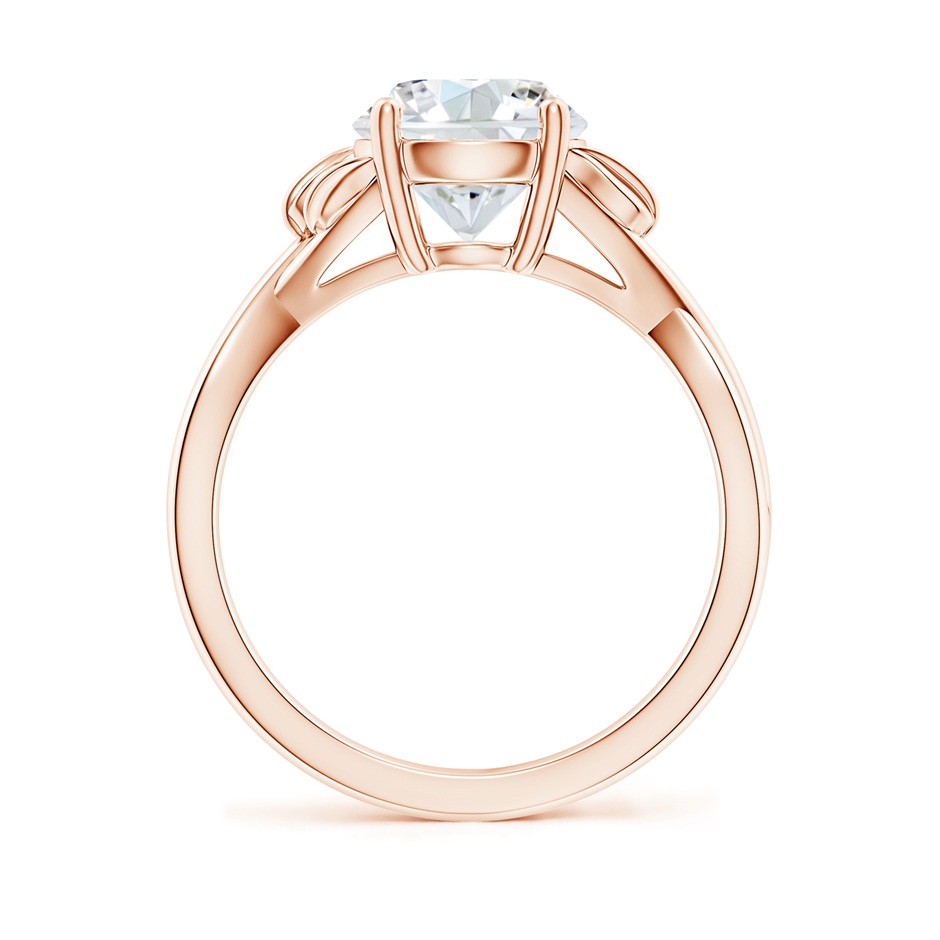 8.1mm FGVS Lab-Grown Nature Inspired Diamond Crossover Ring with Leaf Motifs in Rose Gold side 199