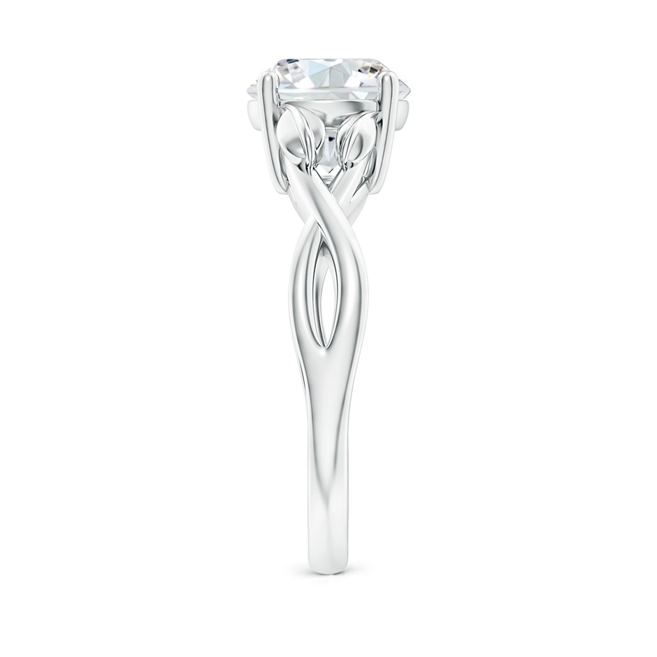 8.1mm FGVS Lab-Grown Nature Inspired Diamond Crossover Ring with Leaf Motifs in White Gold side 299