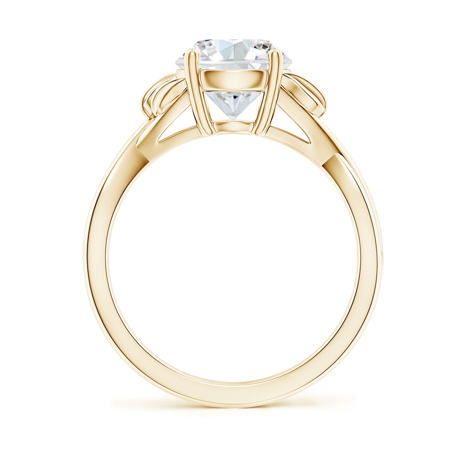 8.1mm FGVS Lab-Grown Nature Inspired Diamond Crossover Ring with Leaf Motifs in Yellow Gold side 199