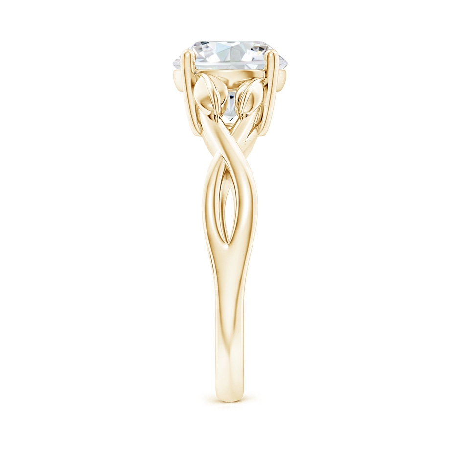 8.1mm FGVS Lab-Grown Nature Inspired Diamond Crossover Ring with Leaf Motifs in Yellow Gold side 299