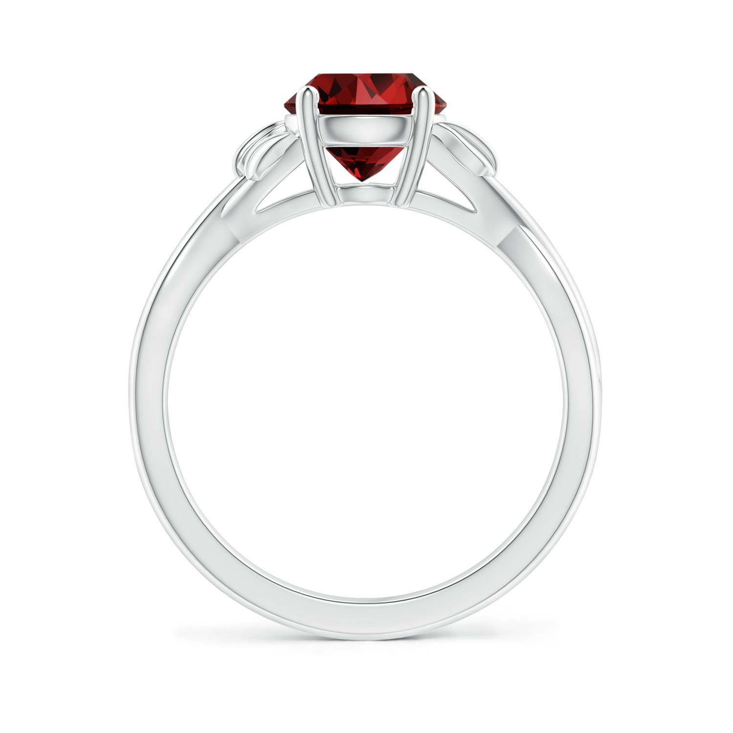 Premium - Lab-Grown Ruby / 1.4 CT / 14 KT White Gold