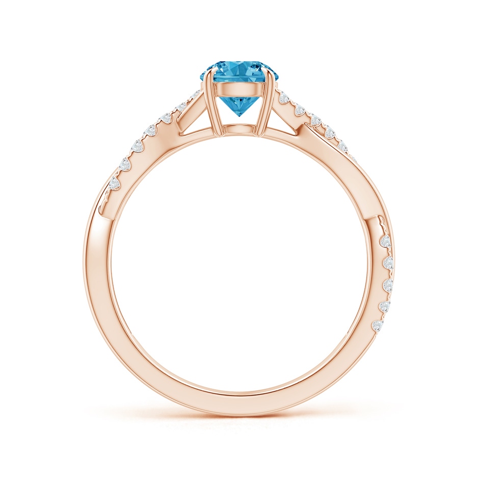 5.2mm Labgrown Classic Solitaire Lab-Grown Fancy Intense Blue Diamond Twist Shank Engagement Ring in Rose Gold side 199