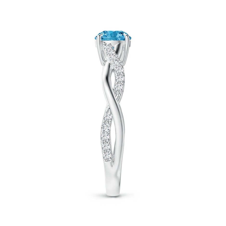 5.2mm Labgrown Classic Solitaire Lab-Grown Fancy Intense Blue Diamond Twist Shank Engagement Ring in White Gold side 299