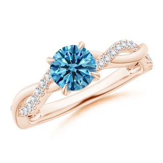 Round Fancy Intense, VS Lab Grown Blue Diamond