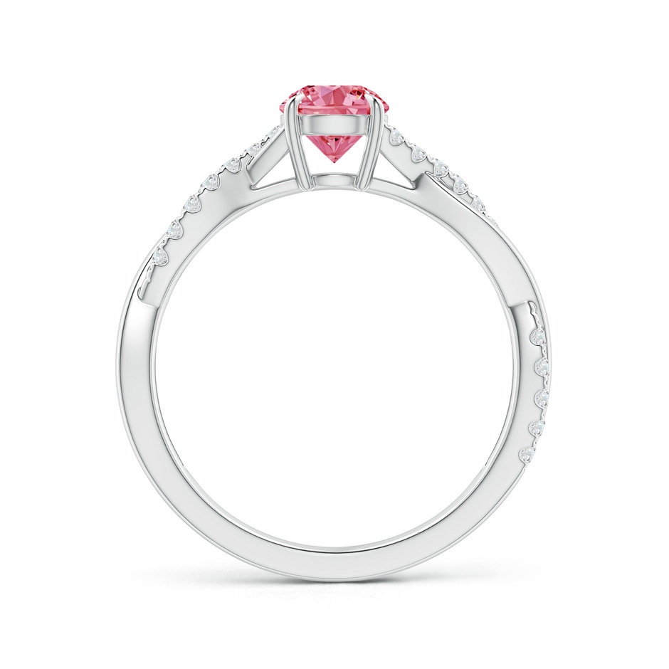 5.2mm Labgrown Classic Solitaire Lab-Grown Fancy Intense Pink Diamond Twist Shank Engagement Ring in White Gold side 199