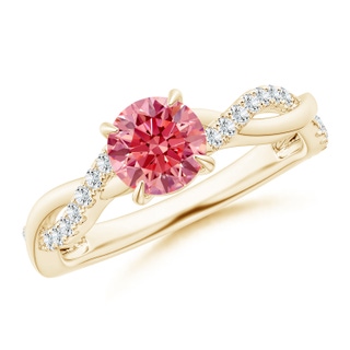 Round Fancy Intense, VS Lab Grown Pink Diamond