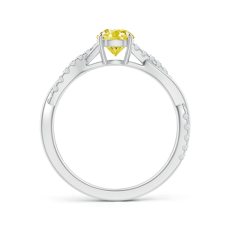 5.2mm Labgrown Classic Solitaire Lab-Grown Fancy Intense Yellow Diamond Twist Shank Engagement Ring in White Gold side 199