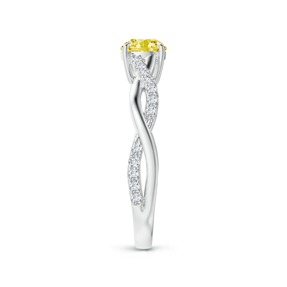 5.2mm Labgrown Classic Solitaire Lab-Grown Fancy Intense Yellow Diamond Twist Shank Engagement Ring in White Gold side 299