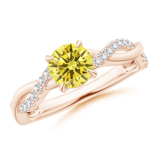 Round Fancy Intense, VS Lab Grown Yellow Diamond