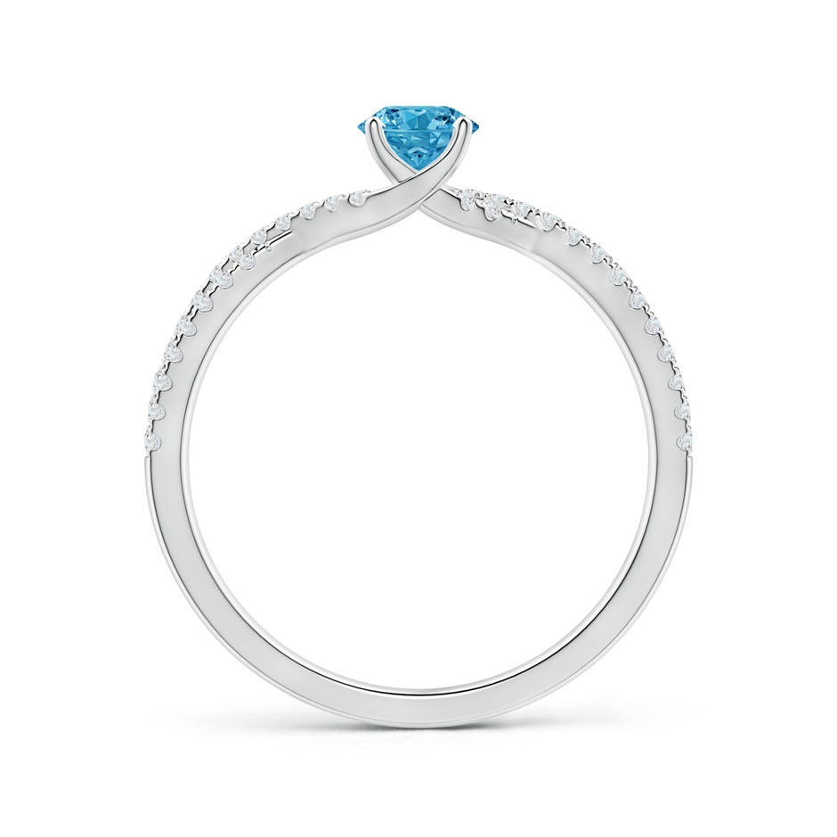 4.5mm Labgrown Twist Shank Solitaire Round Lab-Grown Fancy Intense Blue Diamond Engagement Ring in White Gold side 199