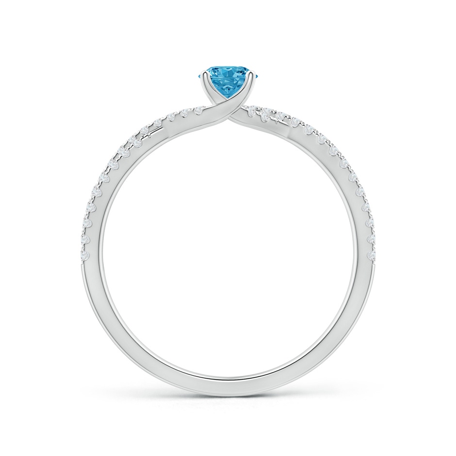 4mm Labgrown Twist Shank Solitaire Round Lab-Grown Fancy Intense Blue Diamond Engagement Ring in White Gold side 199