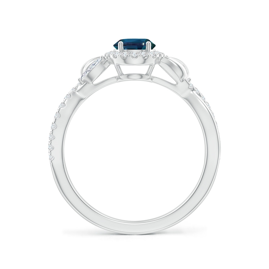 7x5mm Labgrown Oval Lab-Grown Alexandrite Twisted Vine Ring with Diamond Halo in White Gold side 199