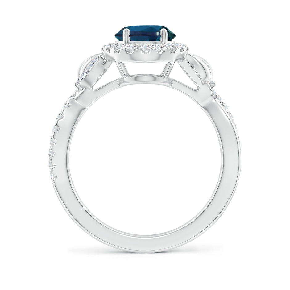 9x7mm Labgrown Oval Lab-Grown Alexandrite Twisted Vine Ring with Diamond Halo in White Gold side 199