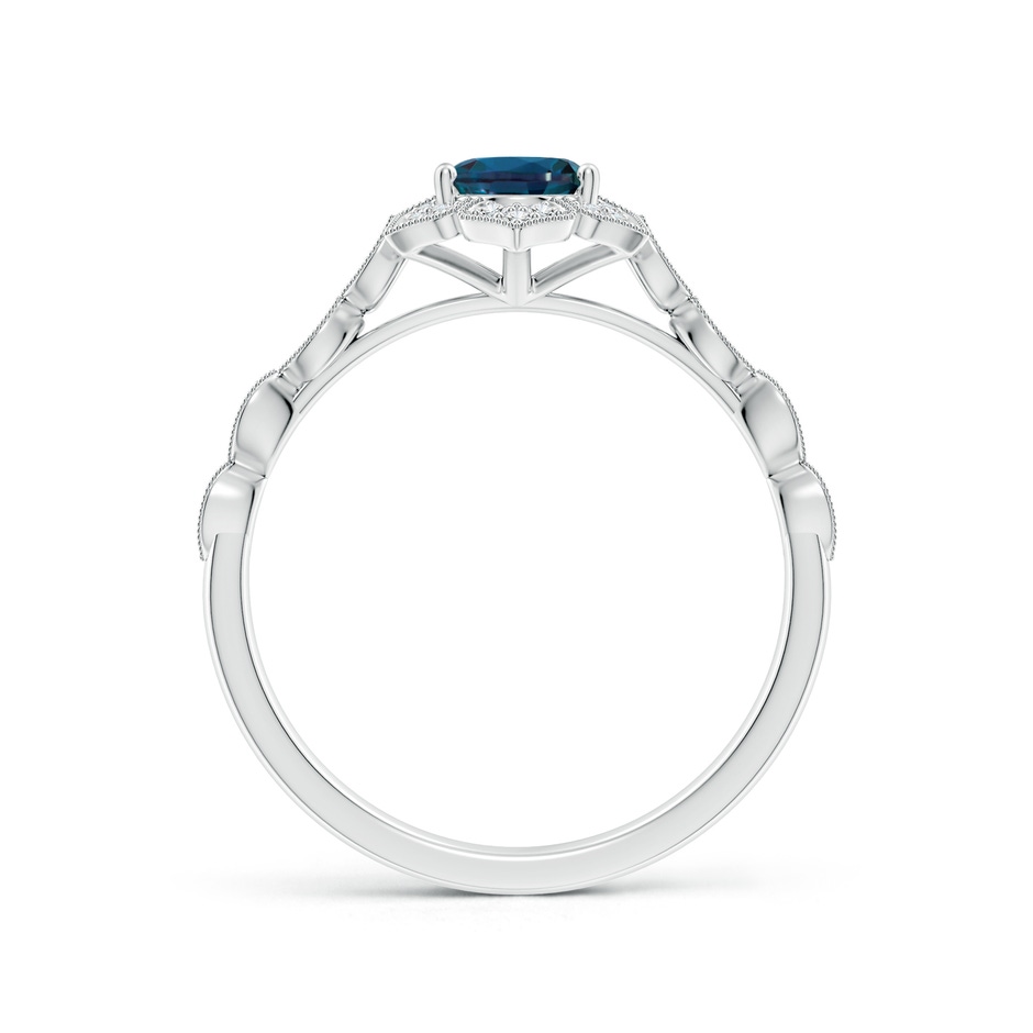 7x5mm Labgrown Oval Lab-Grown Alexandrite Trillium Floral Shank Ring in White Gold side 199