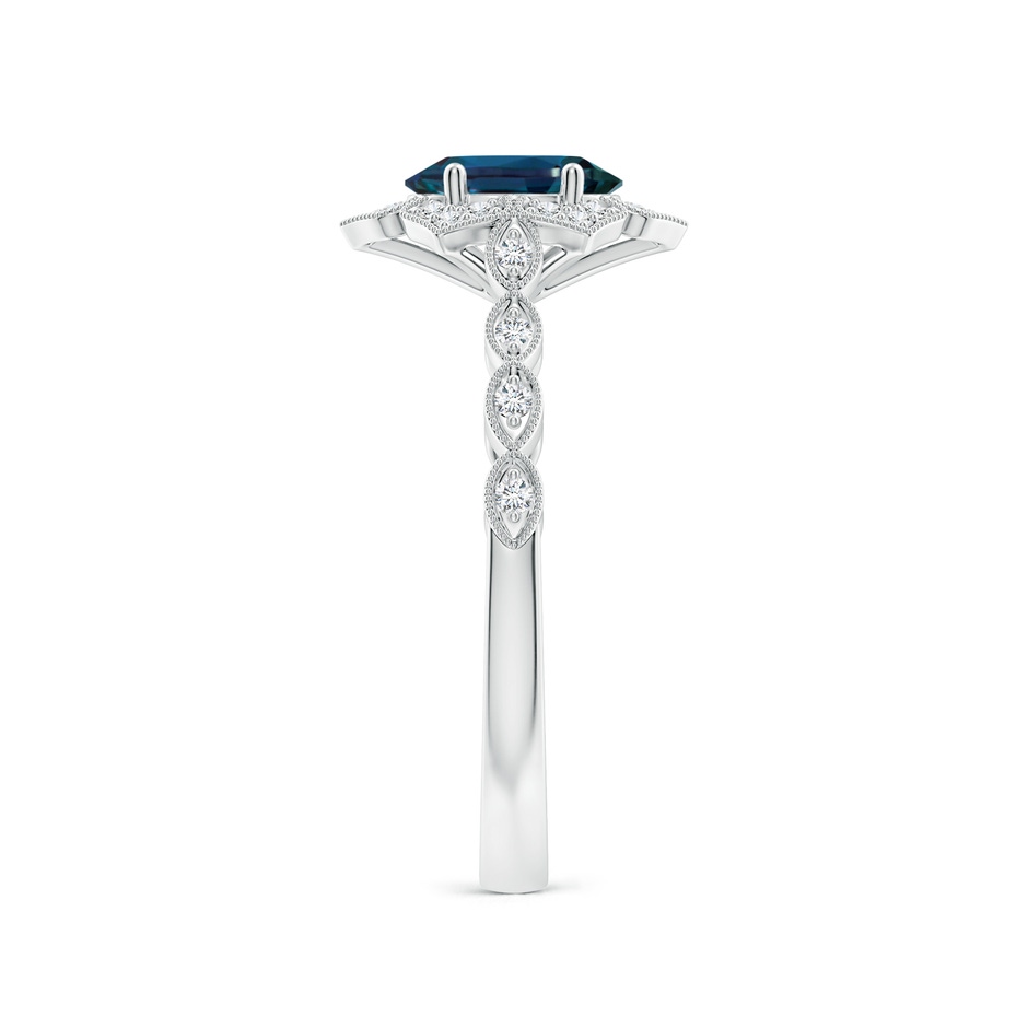 7x5mm Labgrown Oval Lab-Grown Alexandrite Trillium Floral Shank Ring in White Gold side 299