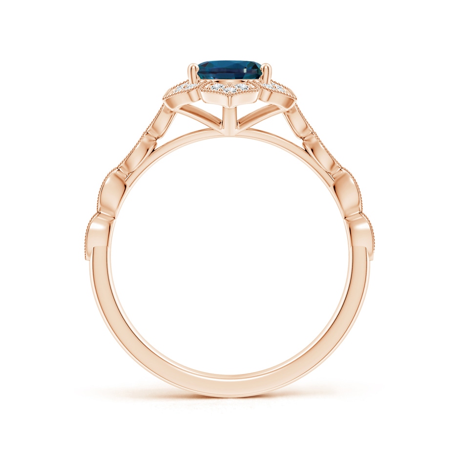 8x6mm Labgrown Oval Lab-Grown Alexandrite Trillium Floral Shank Ring in Rose Gold side 199