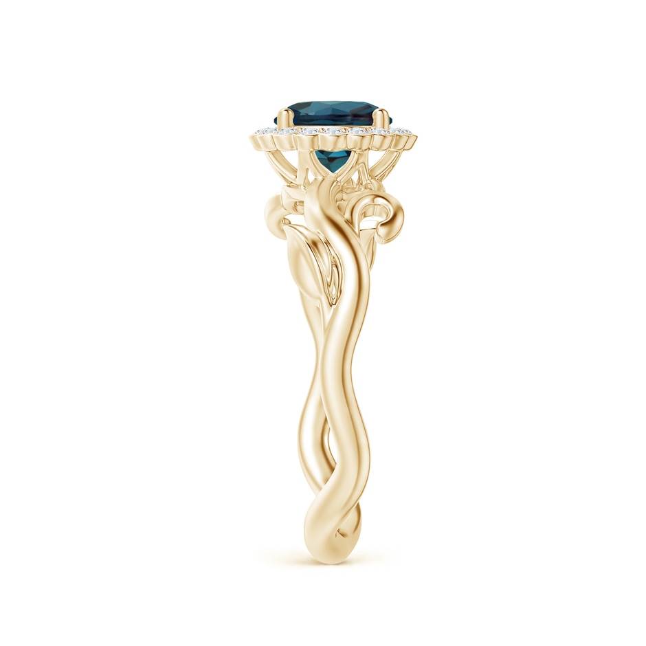 6mm Labgrown Vintage Inspired Lab-Grown Alexandrite Flower and Vine Ring in 18K Yellow Gold side 299