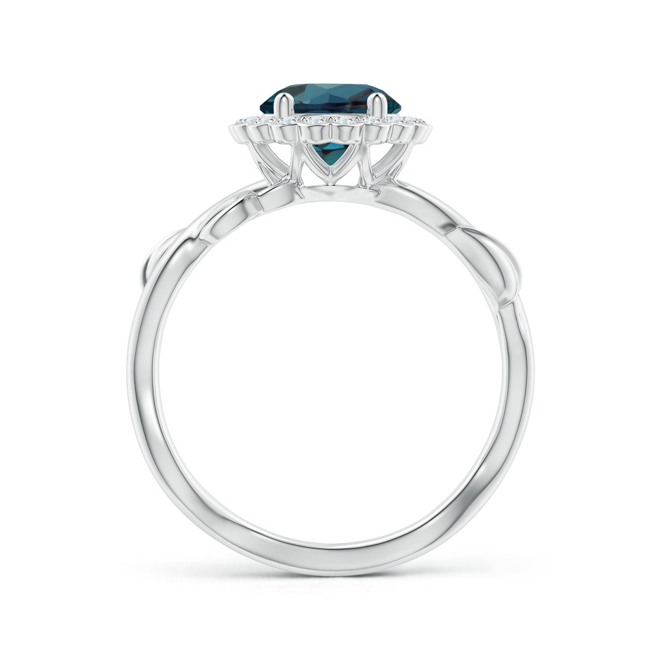 7mm Labgrown Vintage Inspired Lab-Grown Alexandrite Flower and Vine Ring in P950 Platinum side 199