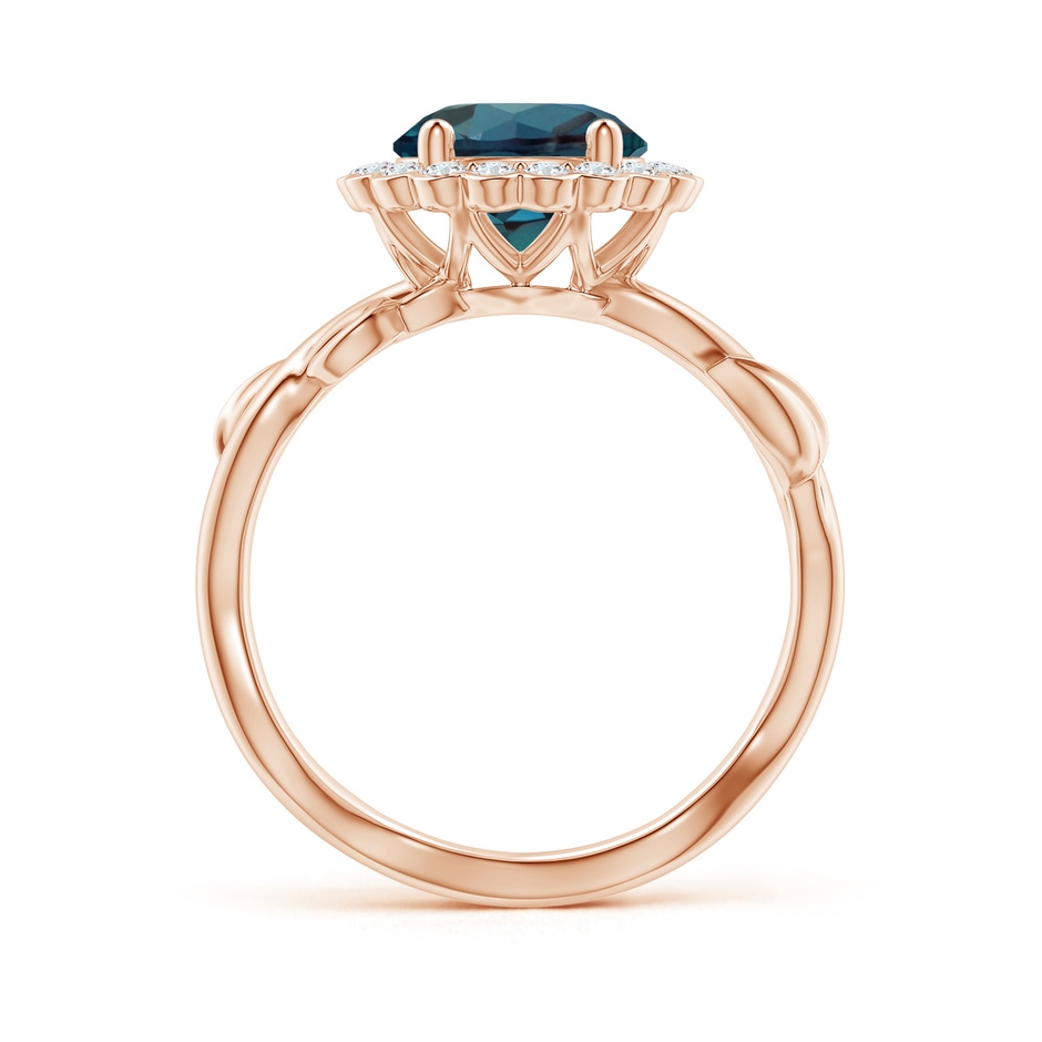 8mm Labgrown Vintage Inspired Lab-Grown Alexandrite Flower and Vine Ring in Rose Gold side 199