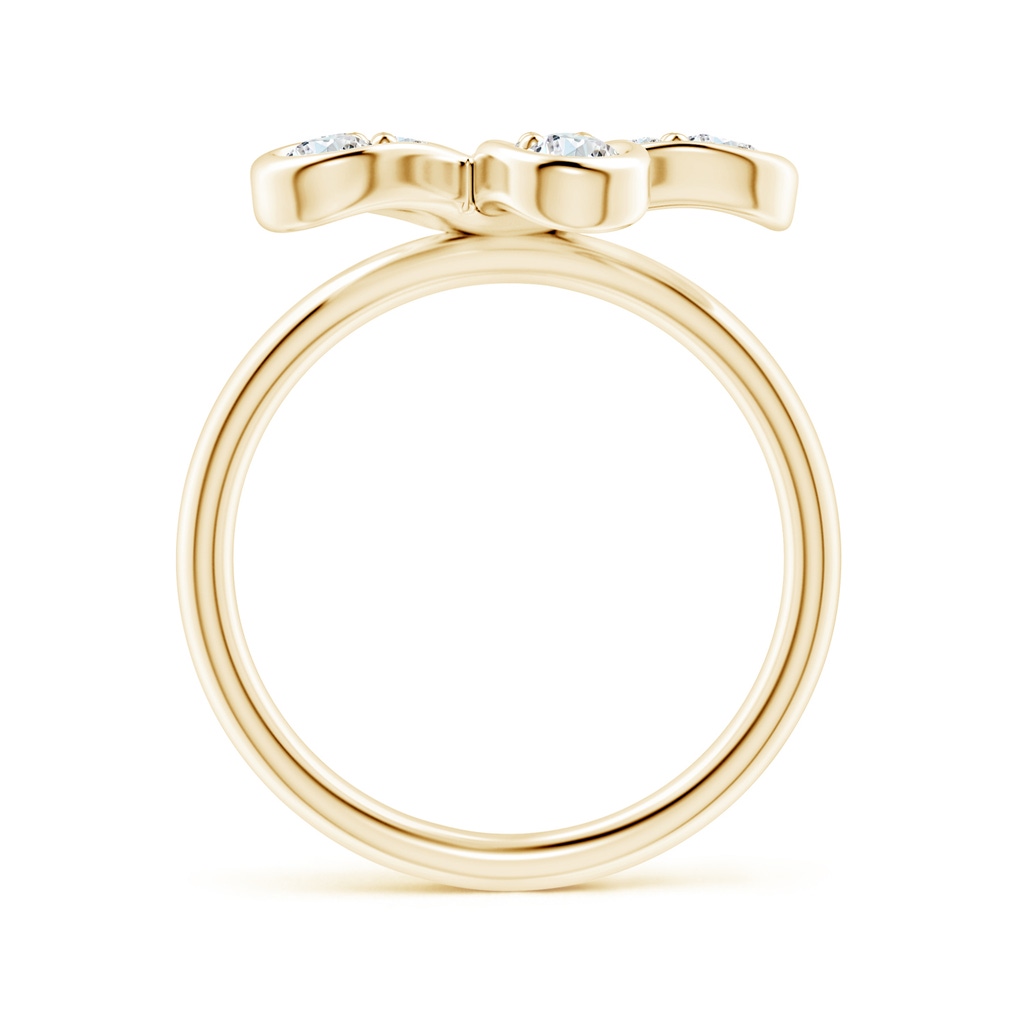 3.1mm FGVS Lab-Grown Pave-Set Diamond Daisy Ring in Yellow Gold - side 199