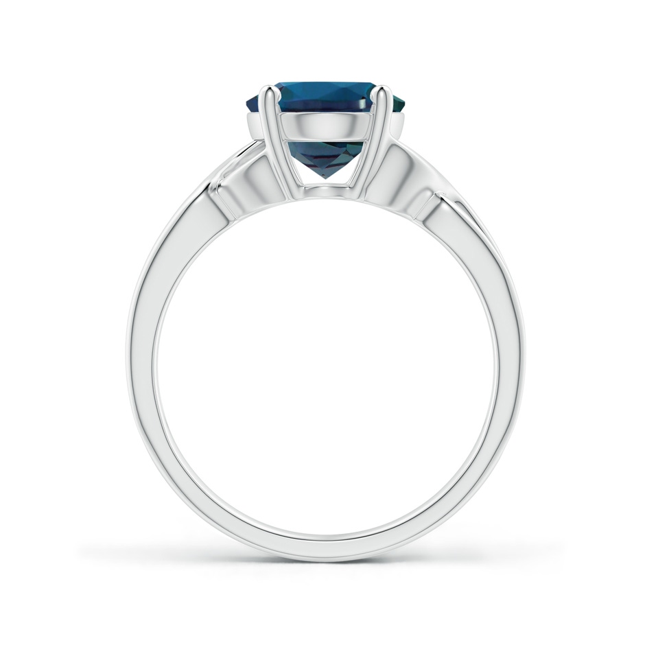 10x8mm Labgrown Classic Oval Lab-Grown Alexandrite Criss-Cross Cocktail Ring in White Gold side 199