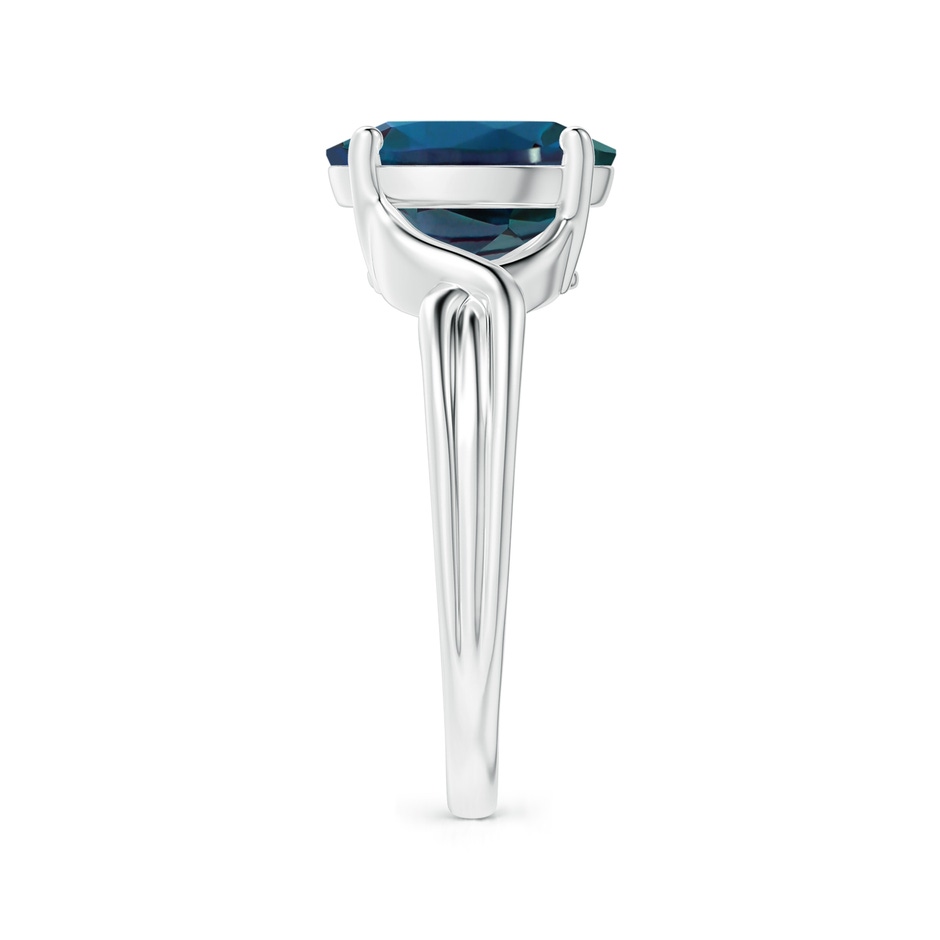 10x8mm Labgrown Classic Oval Lab-Grown Alexandrite Criss-Cross Cocktail Ring in White Gold side 299