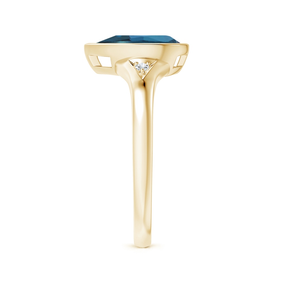 10x7mm Labgrown Bezel-Set Pear-Shaped Lab-Grown Alexandrite Ring with Diamonds in Yellow Gold side 299