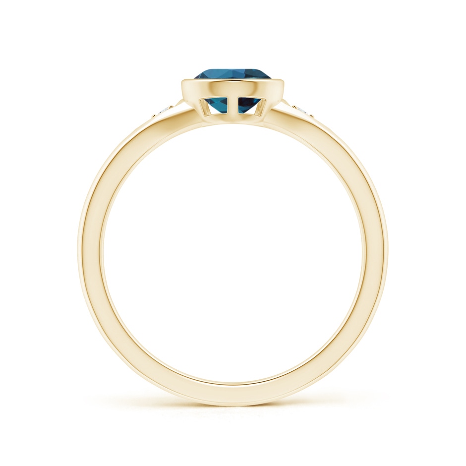 8x6mm Labgrown Bezel-Set Pear-Shaped Lab-Grown Alexandrite Ring with Diamonds in Yellow Gold side 199